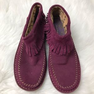 HUSH PUPPIES Fringe Purple Moccasins Size 7